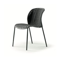 Malaga kerti szék fekete/sötétszürke