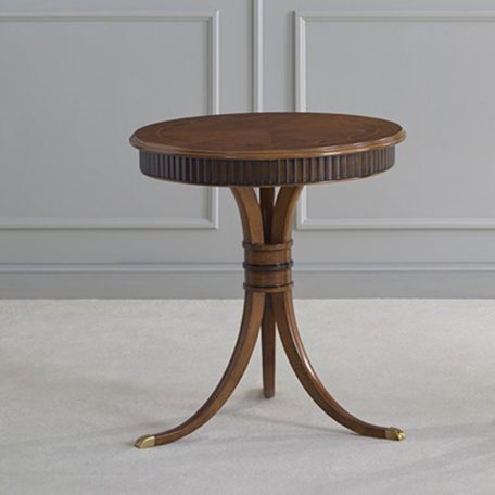 Marte 962-TI kerek dohányzóasztal intarziás asztallappal 80cm nyers bútor váz